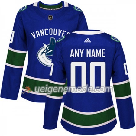 Dame Eishockey Vancouver Canucks Custom Adidas 2017-2018 Blau Authentic